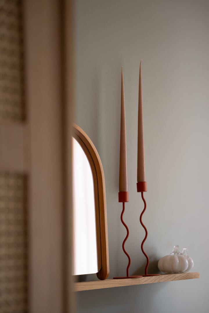 Curved lysestage 23 cm, Brick red Cooee Design