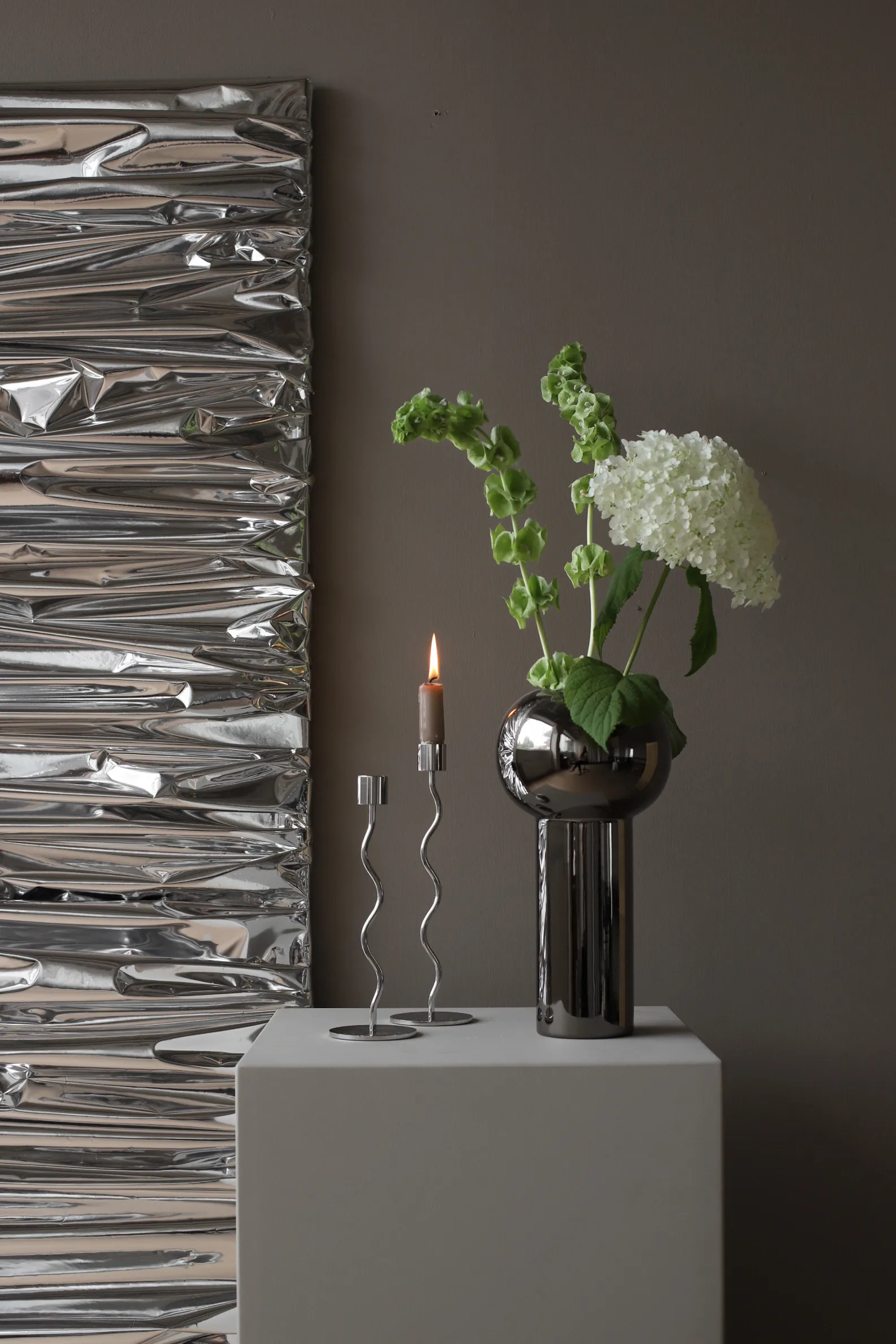 Curved lysestage 23 cm, Stainless Steel Cooee Design