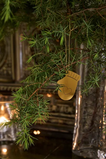 Deco Winter activities juleophæng 6 dele - Messing - Cooee Design