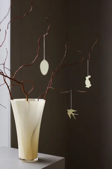 Easter Deco fugl påskeophæng 4-pak - Light yellow - Cooee Design