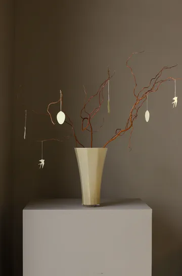 Easter Deco fugl påskeophæng 4-pak - Light yellow - Cooee Design