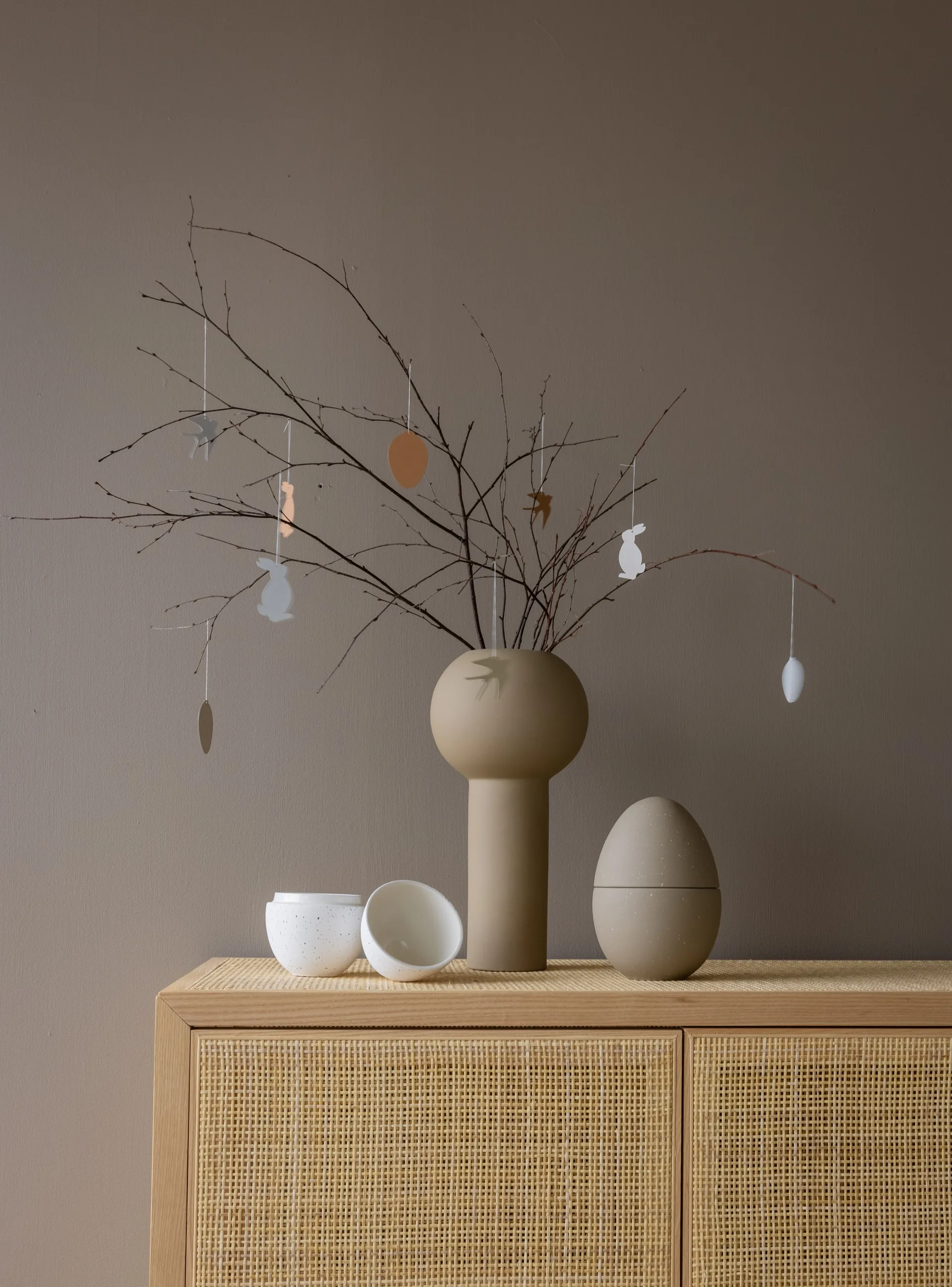 Easter Deco æg påskedekoration 4-pak, Cafe au lait Cooee Design