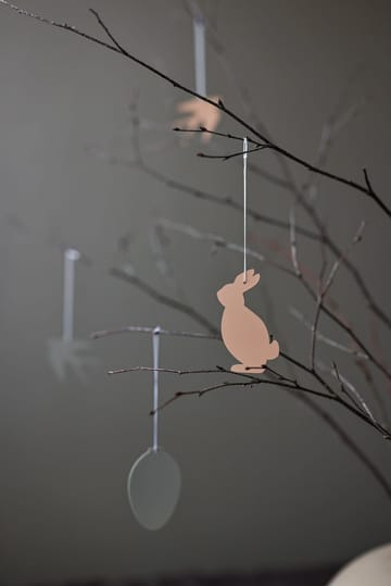 Easter Deco hare påskeophæng 4-pak - Cafe au lait - Cooee Design