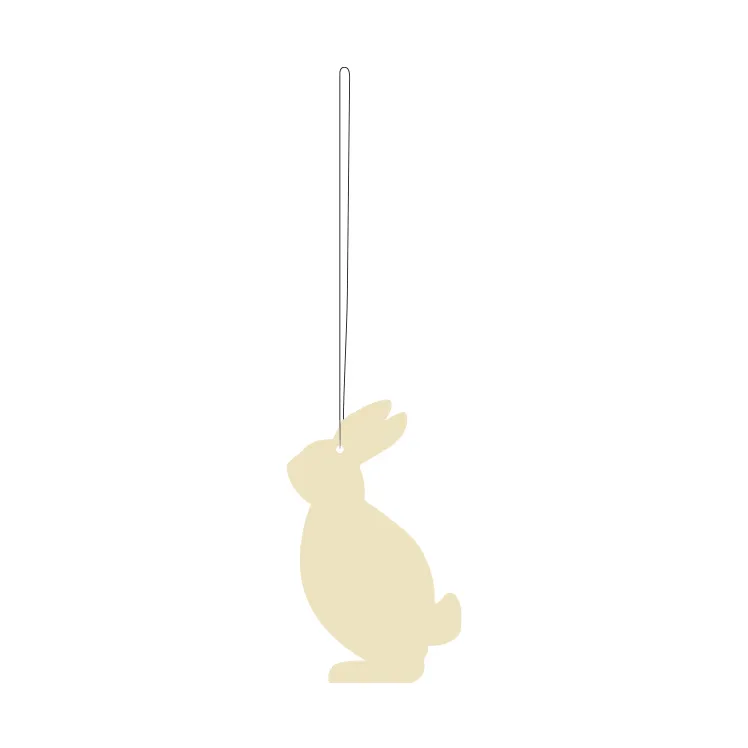 Easter Deco hare påskeophæng 4-pak, Light yellow Cooee Design
