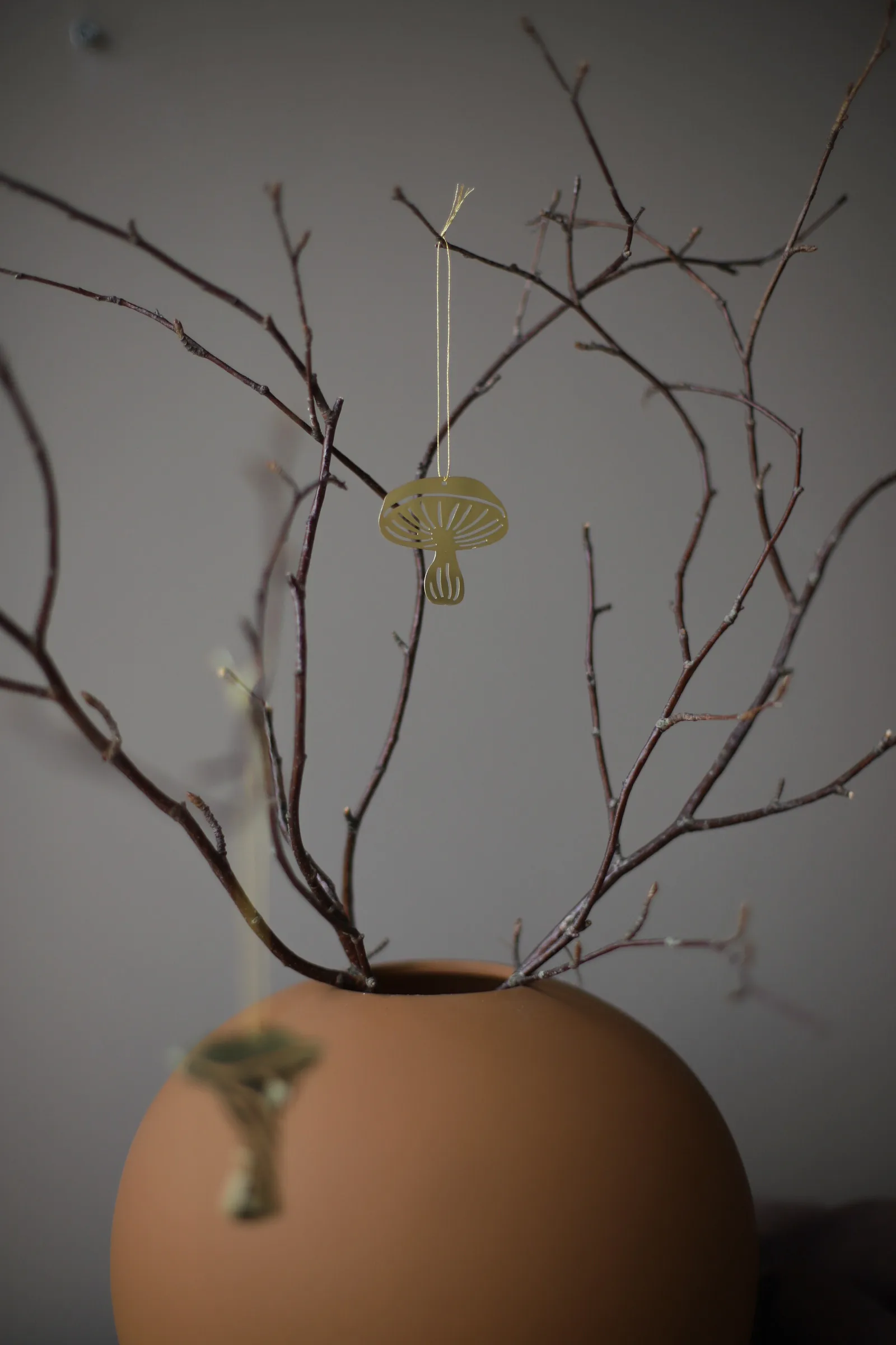 Fungi dekorationsophæng 4 dele, Brass Cooee Design