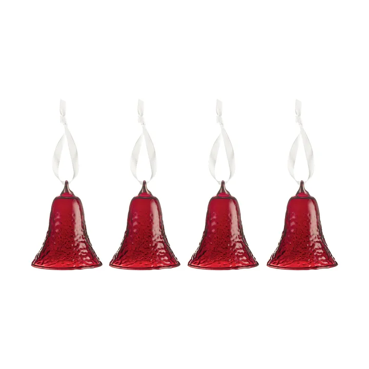 Gry bell klokke 8 cm - Deep red - Cooee Design