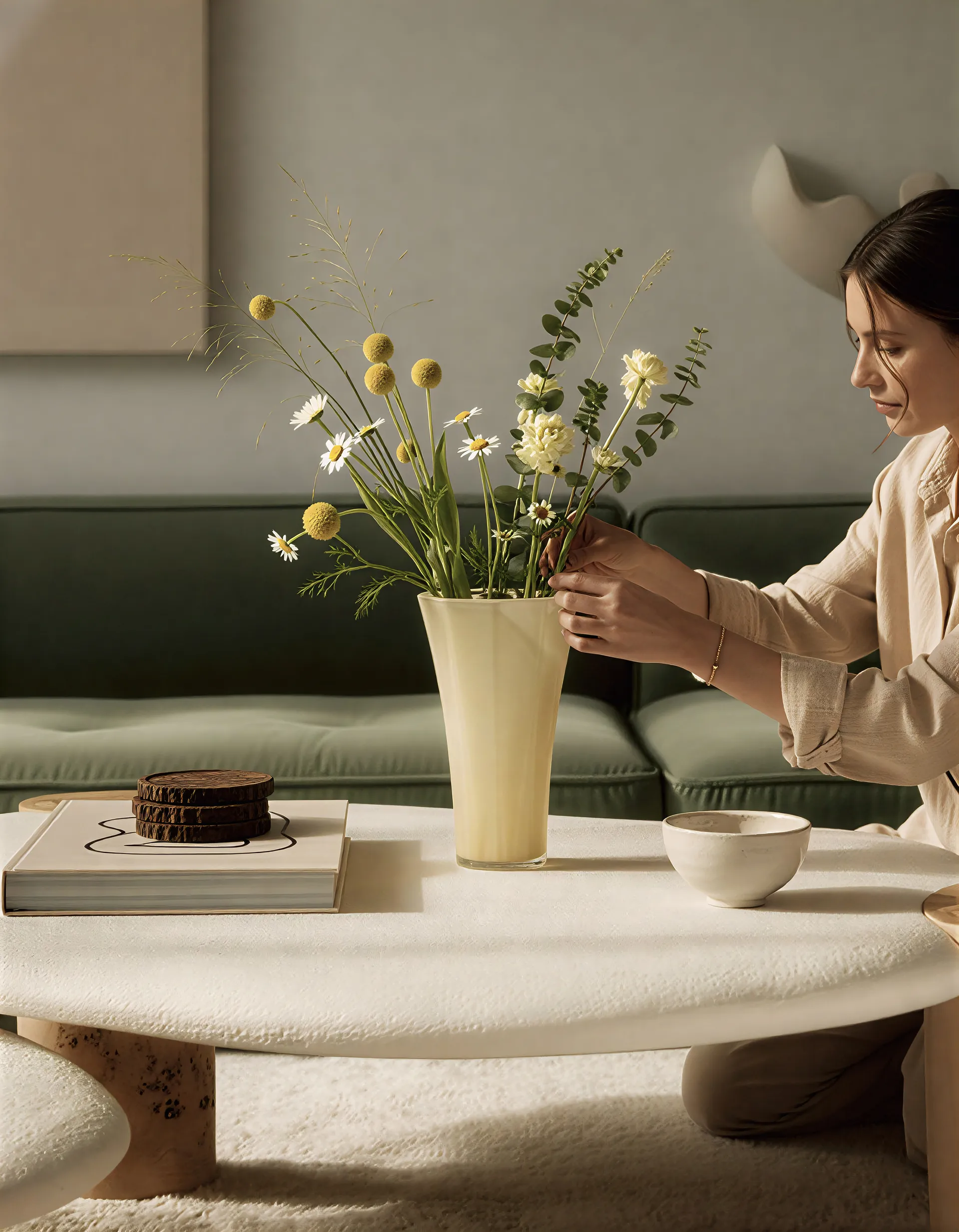 Liliané vase 18 cm, Butter yellow Cooee Design