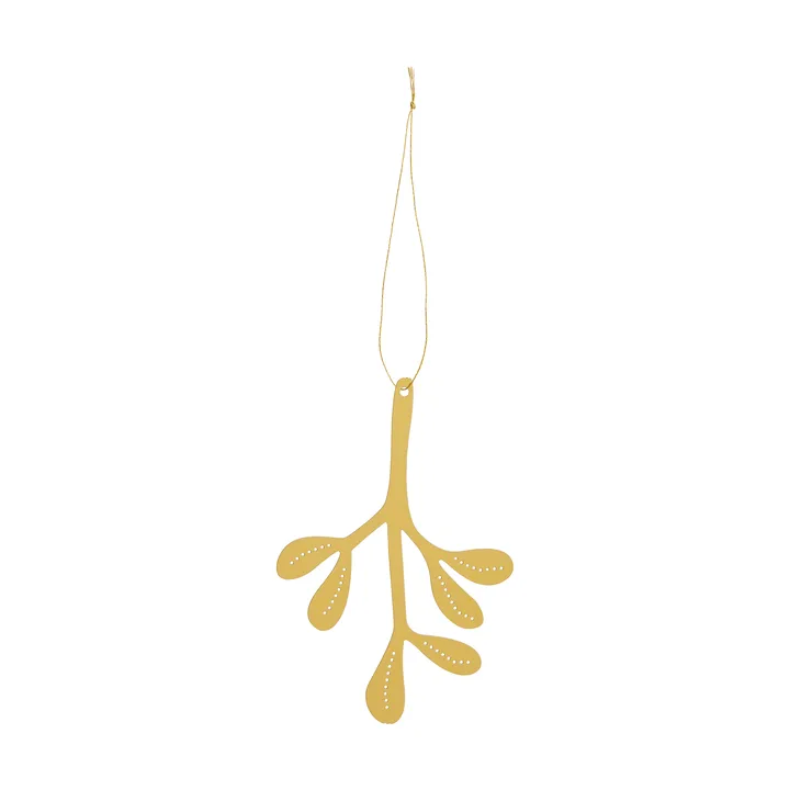 Mistletoe juleophæng 2-pak - Messing, 12 cm - Cooee Design