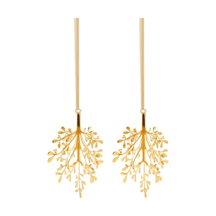 Mistletoe juleophæng 2-pak - Messing 20 cm - Cooee Design