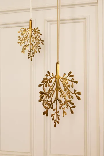 Mistletoe juleophæng 2-pak - Messing 20 cm - Cooee Design