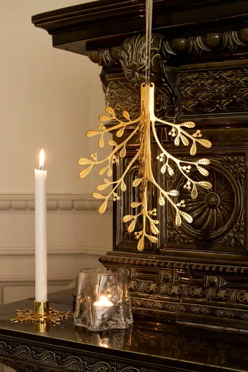 Mistletoe juleophæng 2-pak - Messing 20 cm - Cooee Design