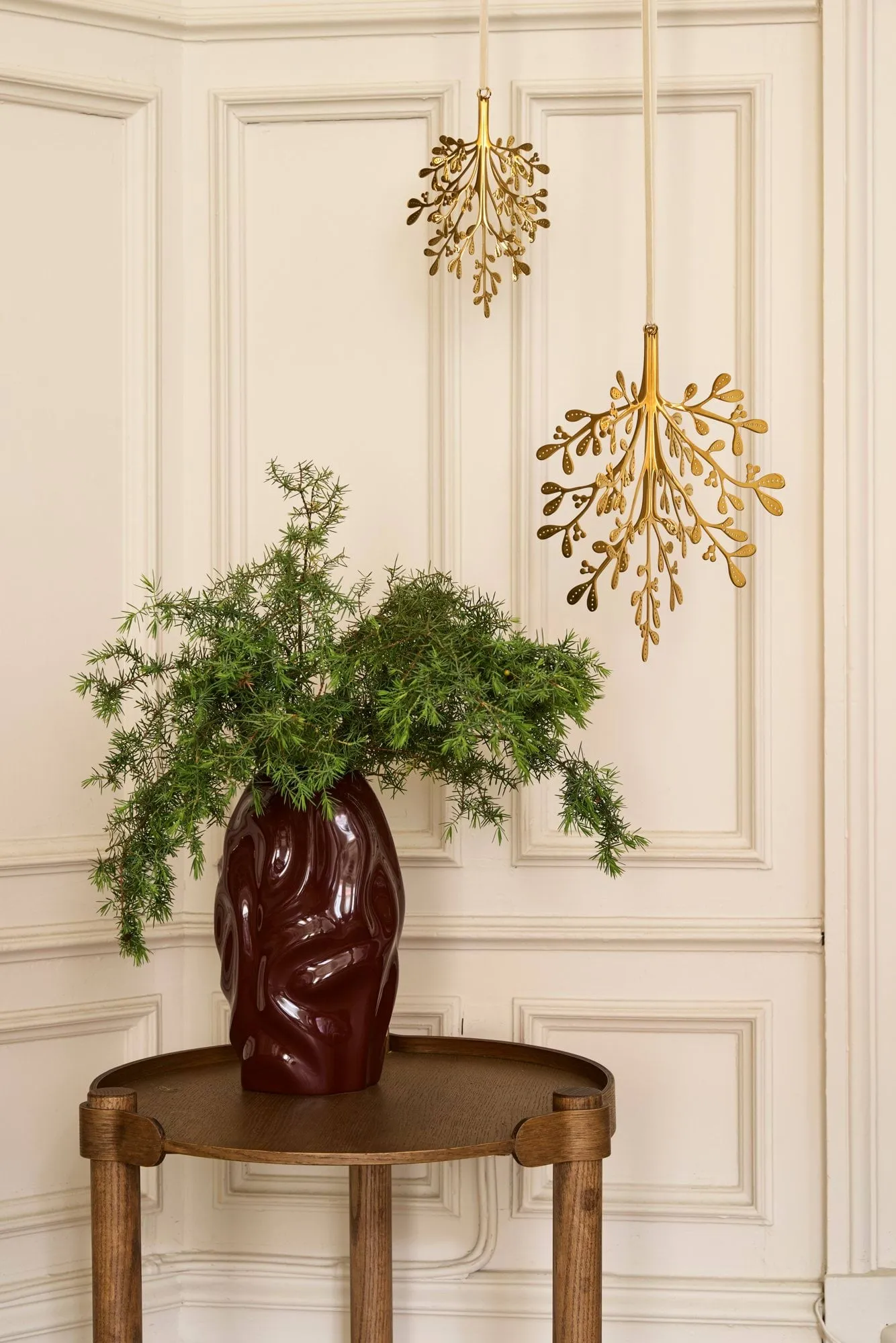 Mistletoe juleophæng 2-pak, Messing, 29 cm Cooee Design