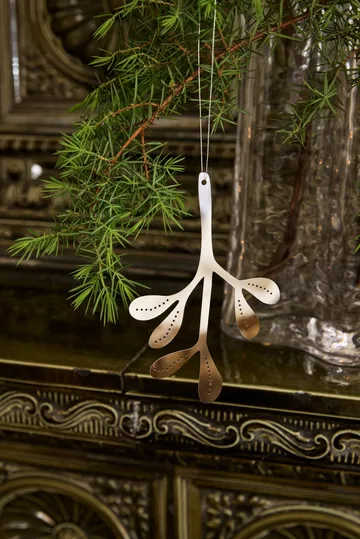 Mistletoe juleophæng 2-pak - Rustfrit stål, 12 cm - Cooee Design