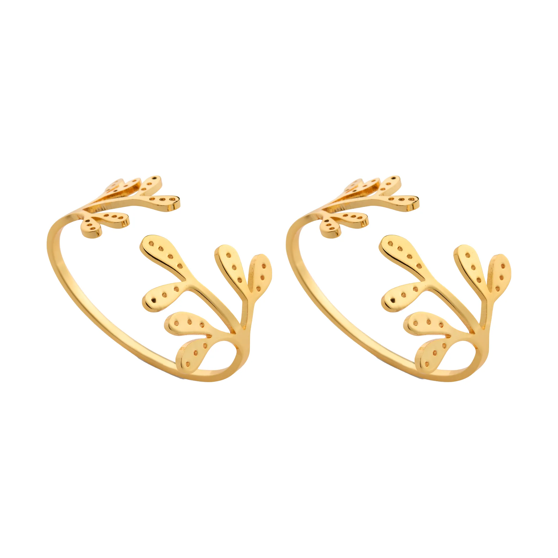 Mistletoe servietring 2-pak, Brass Cooee Design