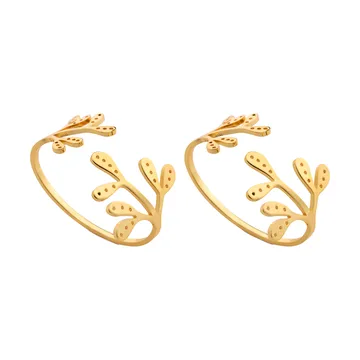 Mistletoe servietring 2-pak - Brass - Cooee Design