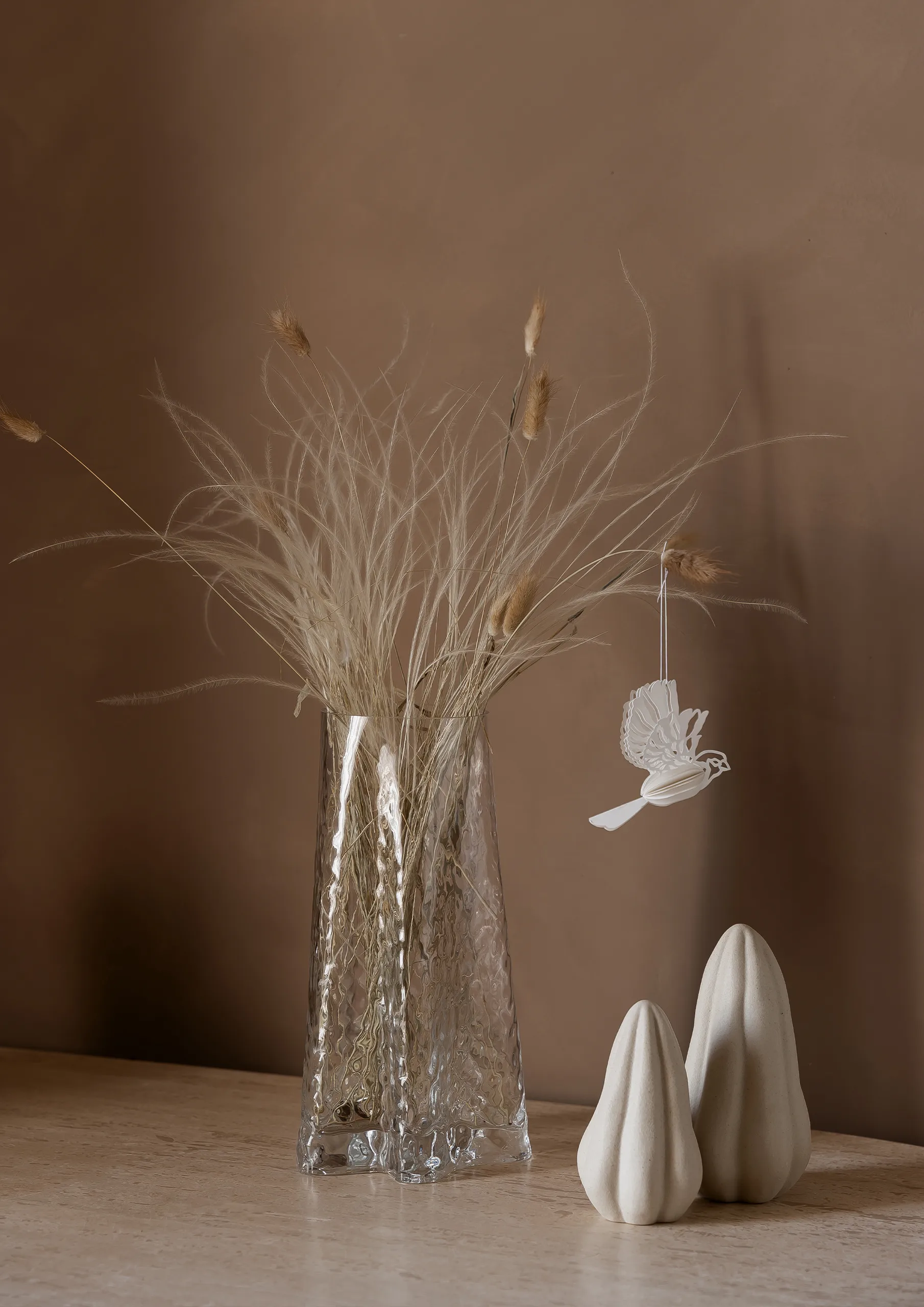 Paper bird dekorationsophæng 2 stk, Natural Cooee Design