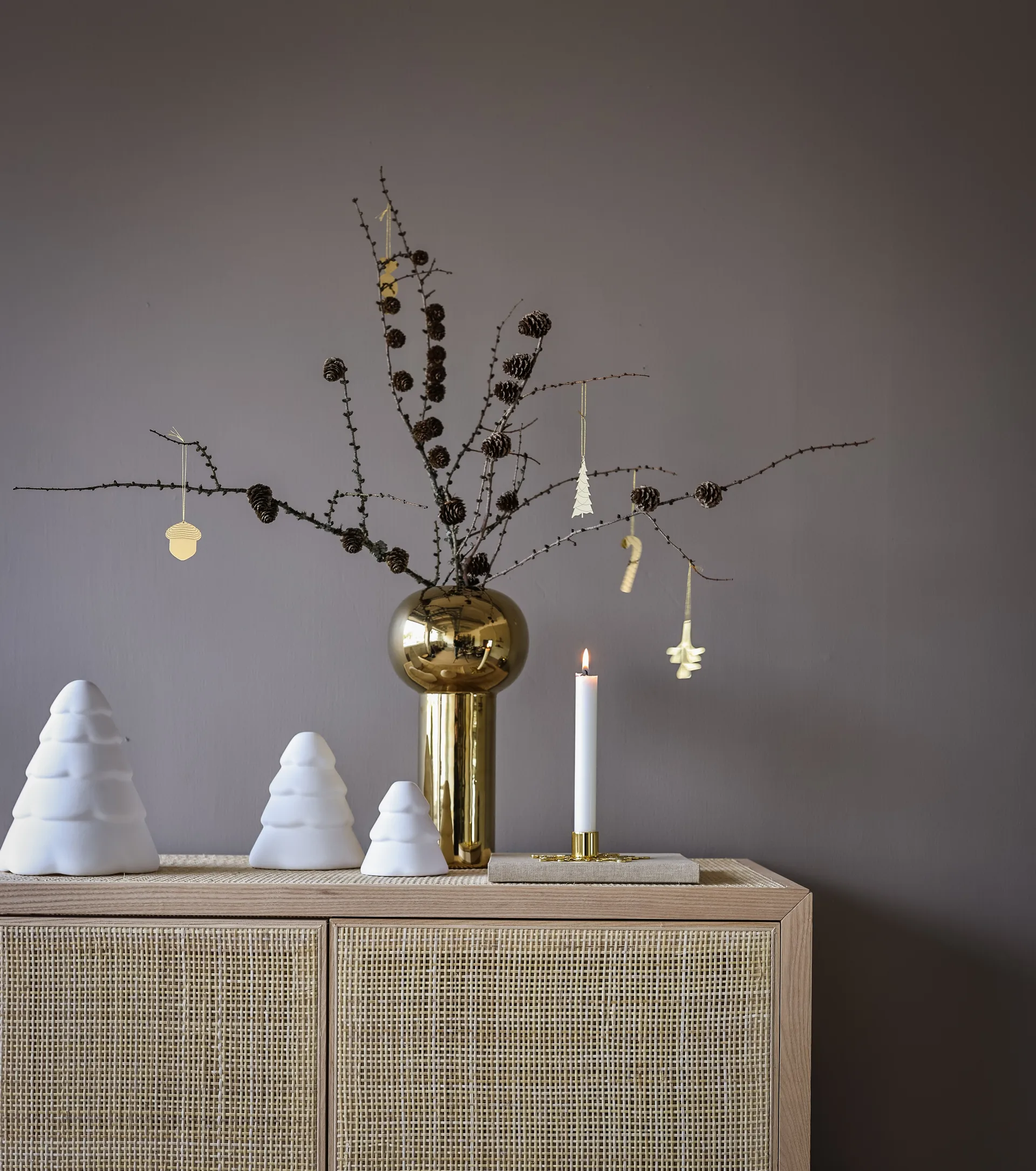 Snowy juletræ 20 cm, White Cooee Design