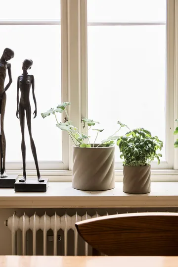 Twist blomsterkrukke - Sand, lille Ø12 cm - Cooee Design