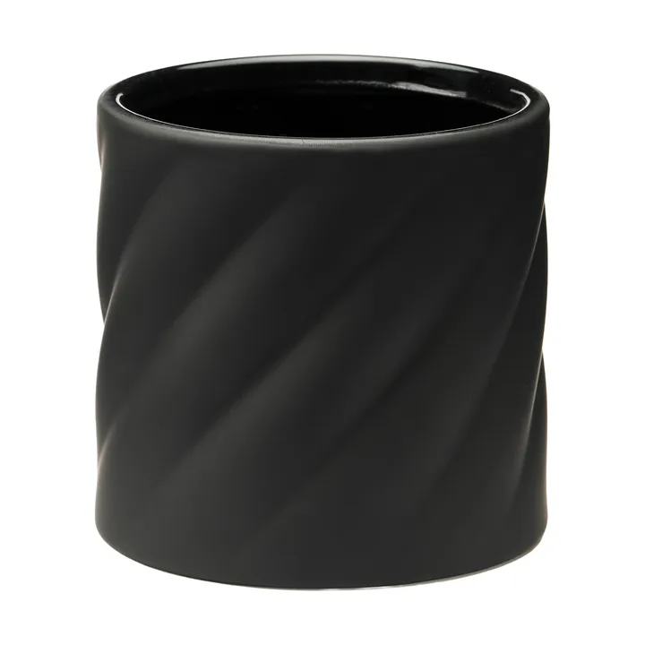 Twist blomsterkrukke - Sort, lille Ø12 cm - Cooee Design