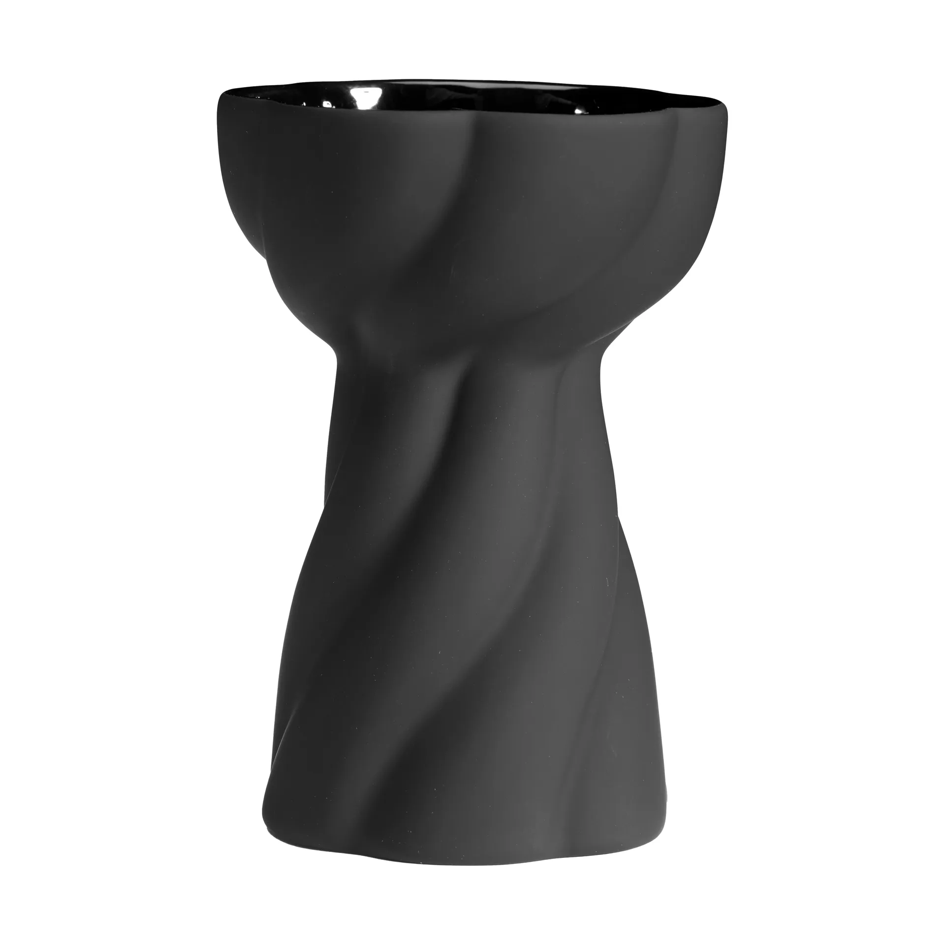 Twist bulb vase 12,8 cm, Black Cooee Design