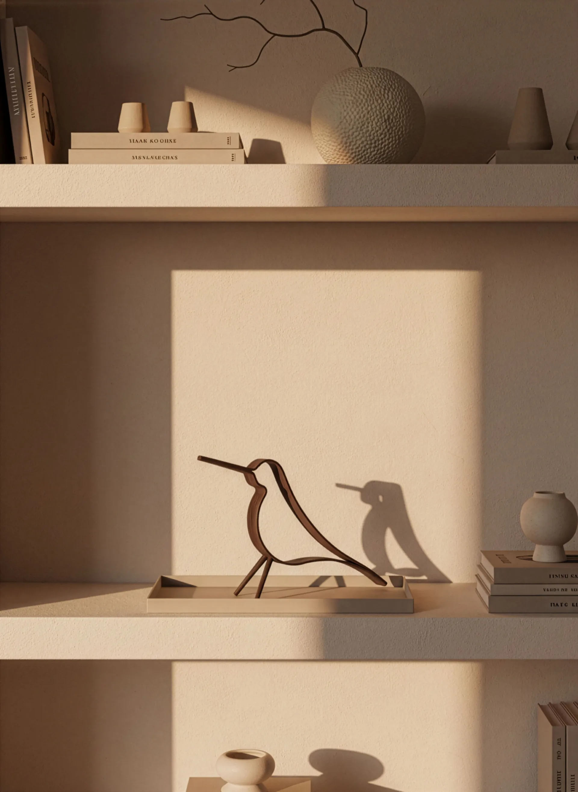 Woody Bird stor, Mørkbejdset eg Cooee Design