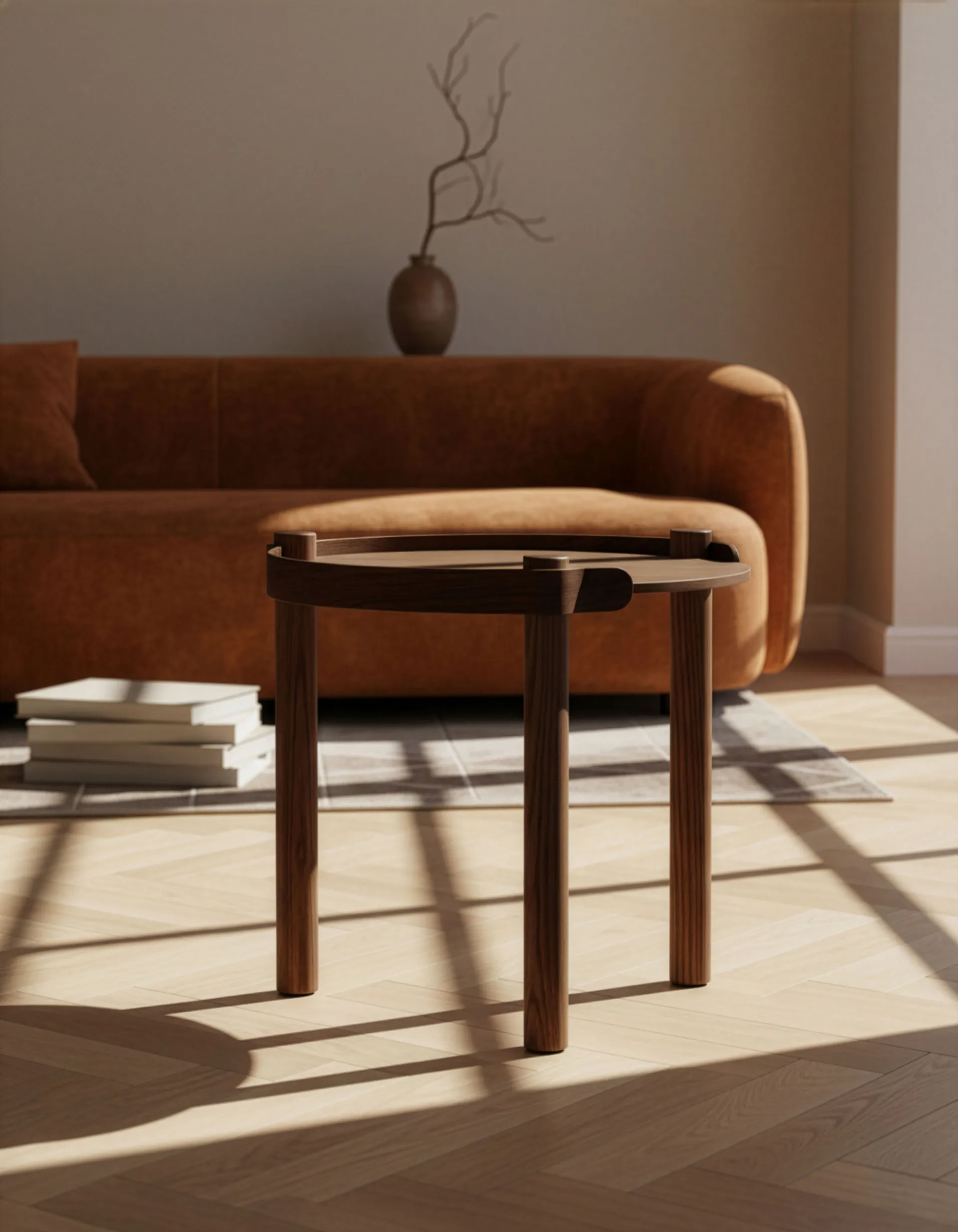 Woody bord Ø45 cm, Mørkbejdset eg Cooee Design