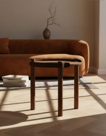 Woody bord Ø45 cm - Mørkbejdset eg - Cooee Design