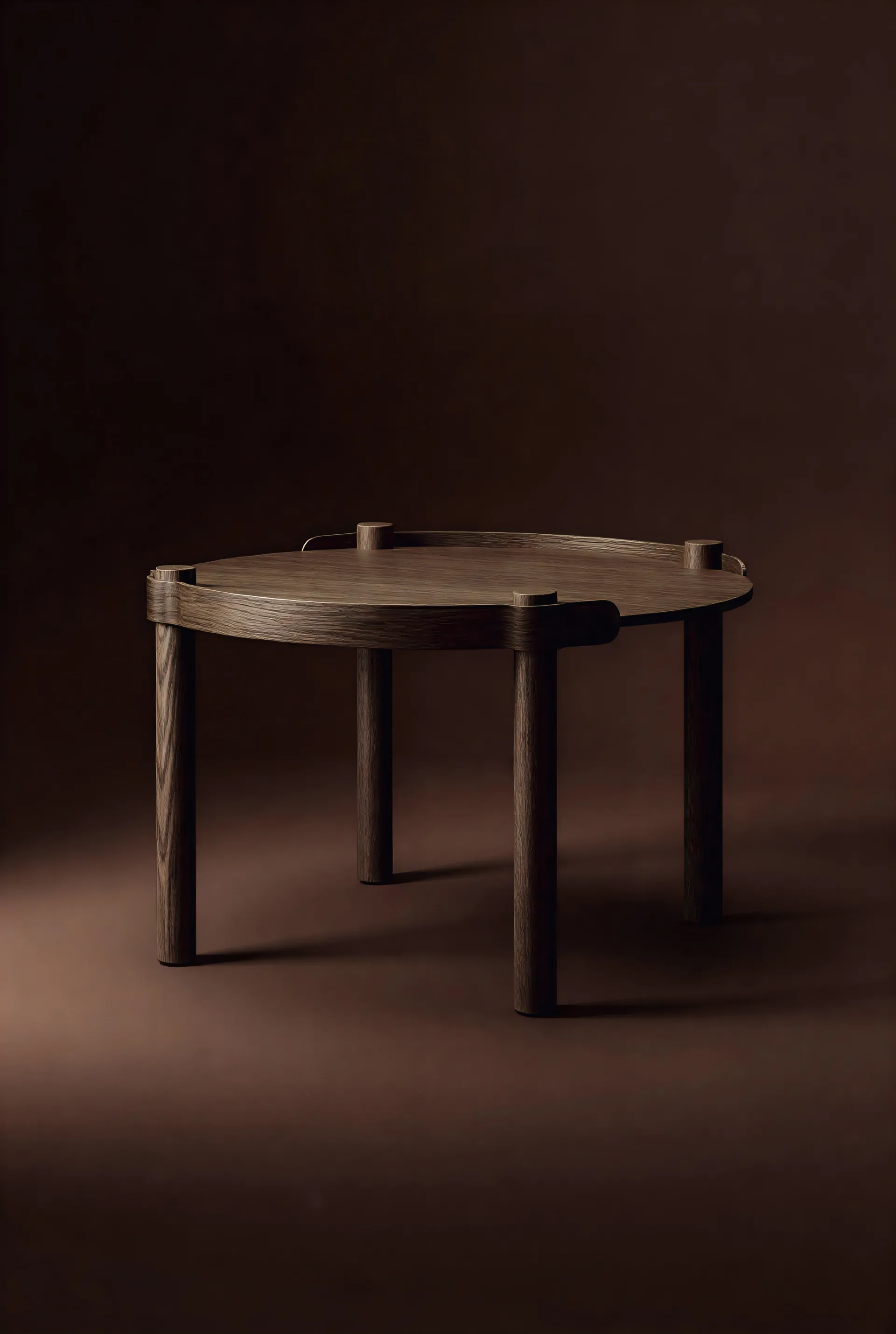 Woody bord Ø80 cm, Mørkbejdset eg Cooee Design