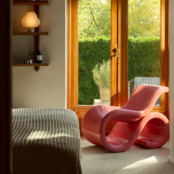 Éclair chair loungestol - Bubblegum - Crème Atelier