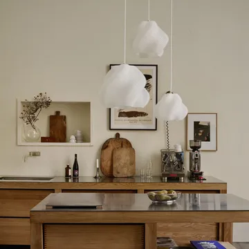 Soft Serve pendel - White-chrome, 01, 20 cm - Crème Atelier