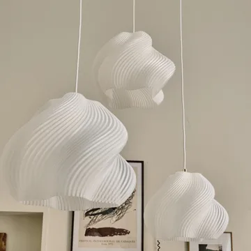 Soft Serve pendel - White-chrome, 01, 20 cm - Crème Atelier