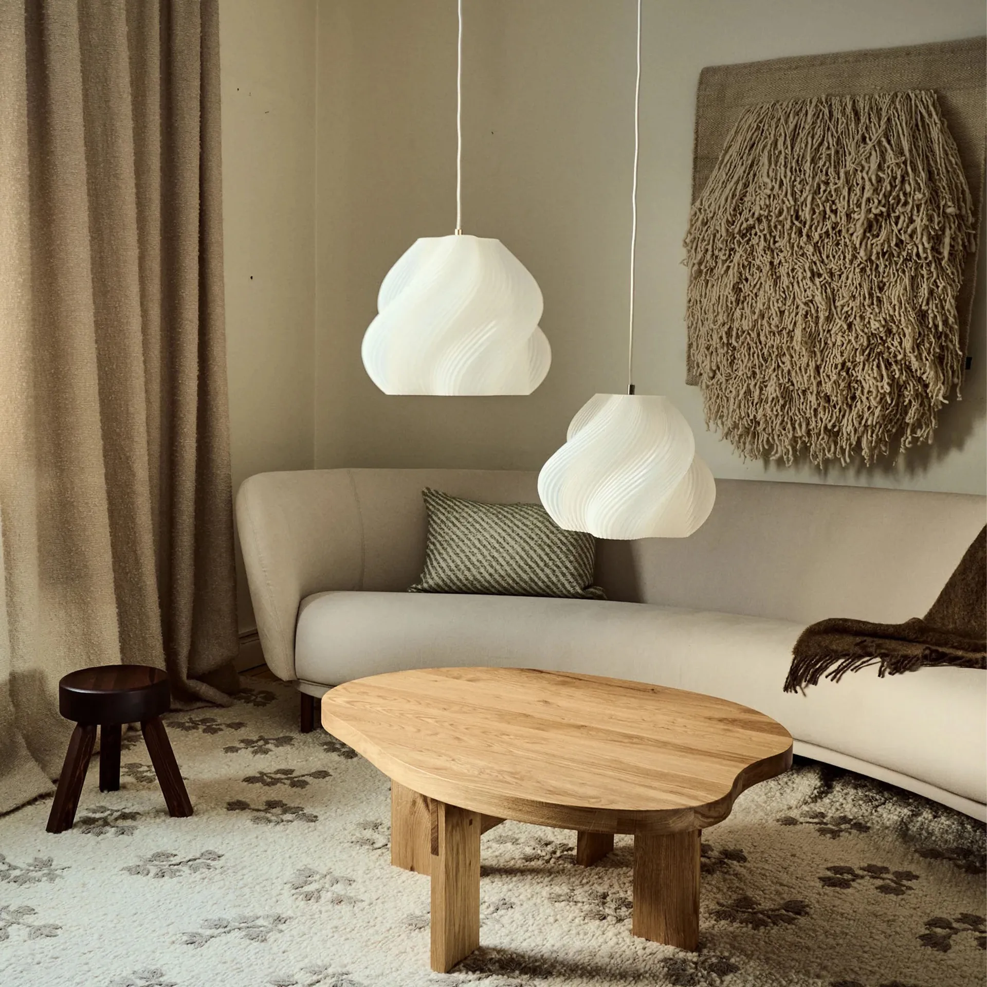 Soft Serve pendel, White-chrome, 03, 30 cm Crème Atelier