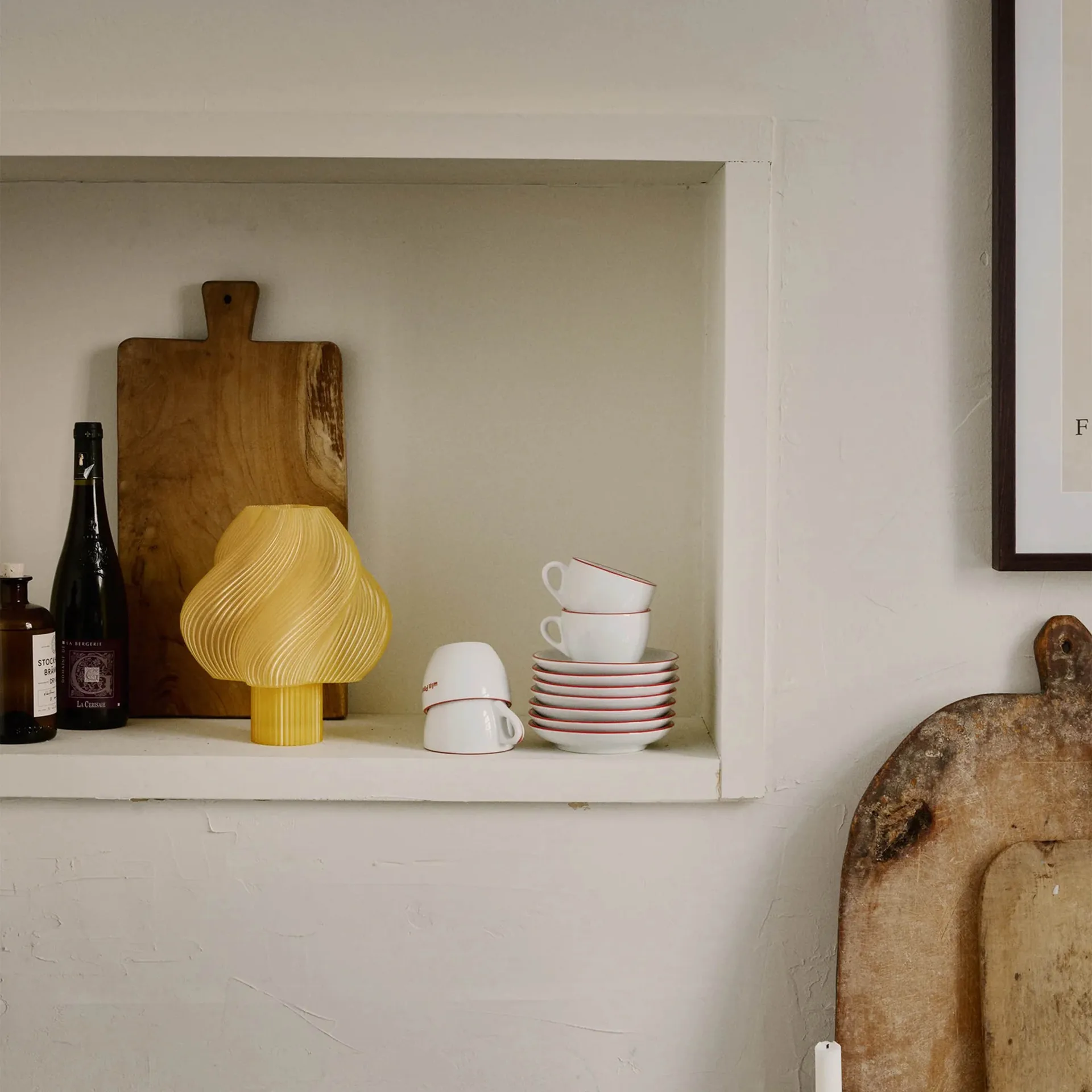 Soft Serve portabel bordlampe, Limoncello sorbet, 23 cm Crème Atelier