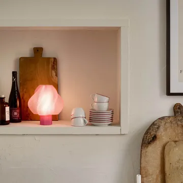 Soft Serve portabel bordlampe - Rose sorbet, 23 cm - Crème Atelier