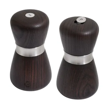 Kyoto krydderikværn - Brown glaze, FSC ash, 10 cm - Crushgrind