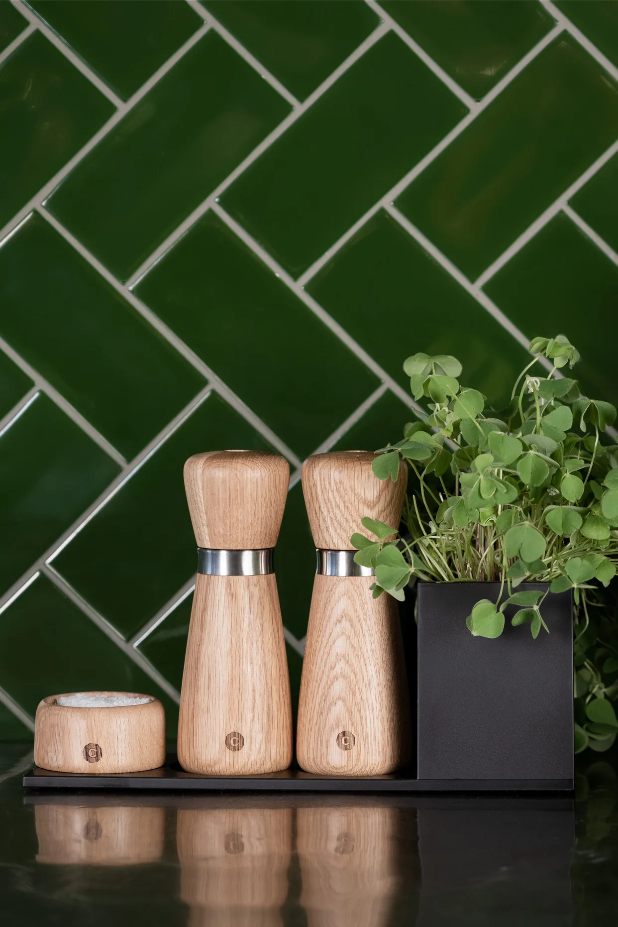 Kyoto krydderikværn, Natural, FSC oak, 17 cm Crushgrind