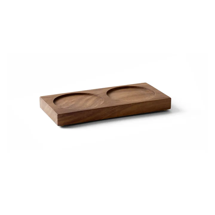 Tabletopper krydderikværnstativ - FSC walnut - Crushgrind