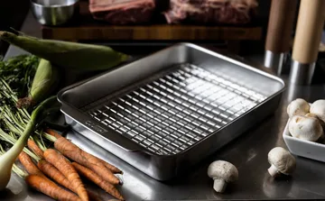 Culimat ovnfast fad - Rustfrit stål, 34x26x6 cm - Culimat