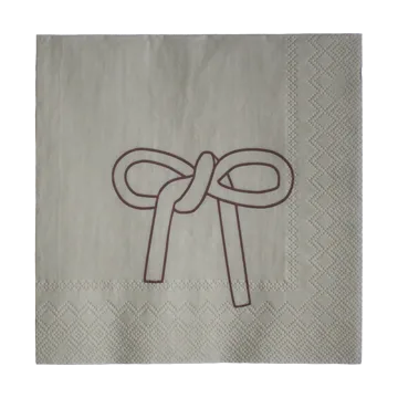 Bow papirserviet 33x33 cm - Beige - DBKD