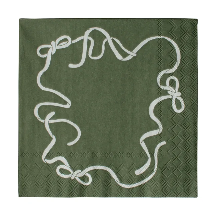 Bow papirserviet 33x33 cm - Green - DBKD