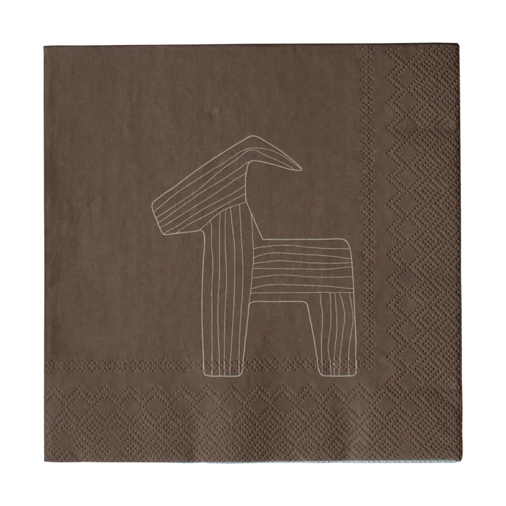 Bruse papirserviet 33x33 cm 20-pak - Brown - DBKD