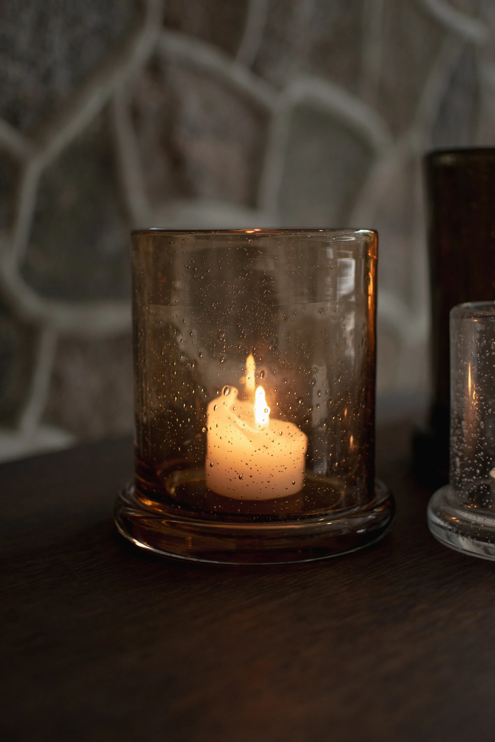 Bubble fyrfadsstage Ø14 cm, Rust DBKD