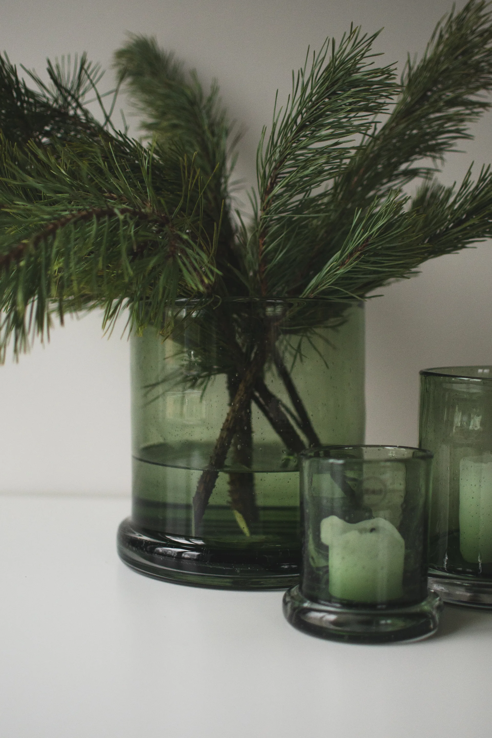 Bubble fyrfadsstage Ø20 cm, Green DBKD