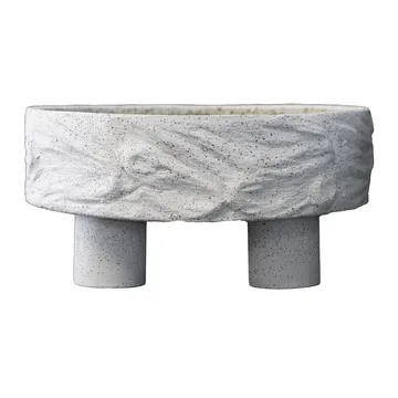 Clay plate krukke på ben Ø25 cm - Sand - DBKD