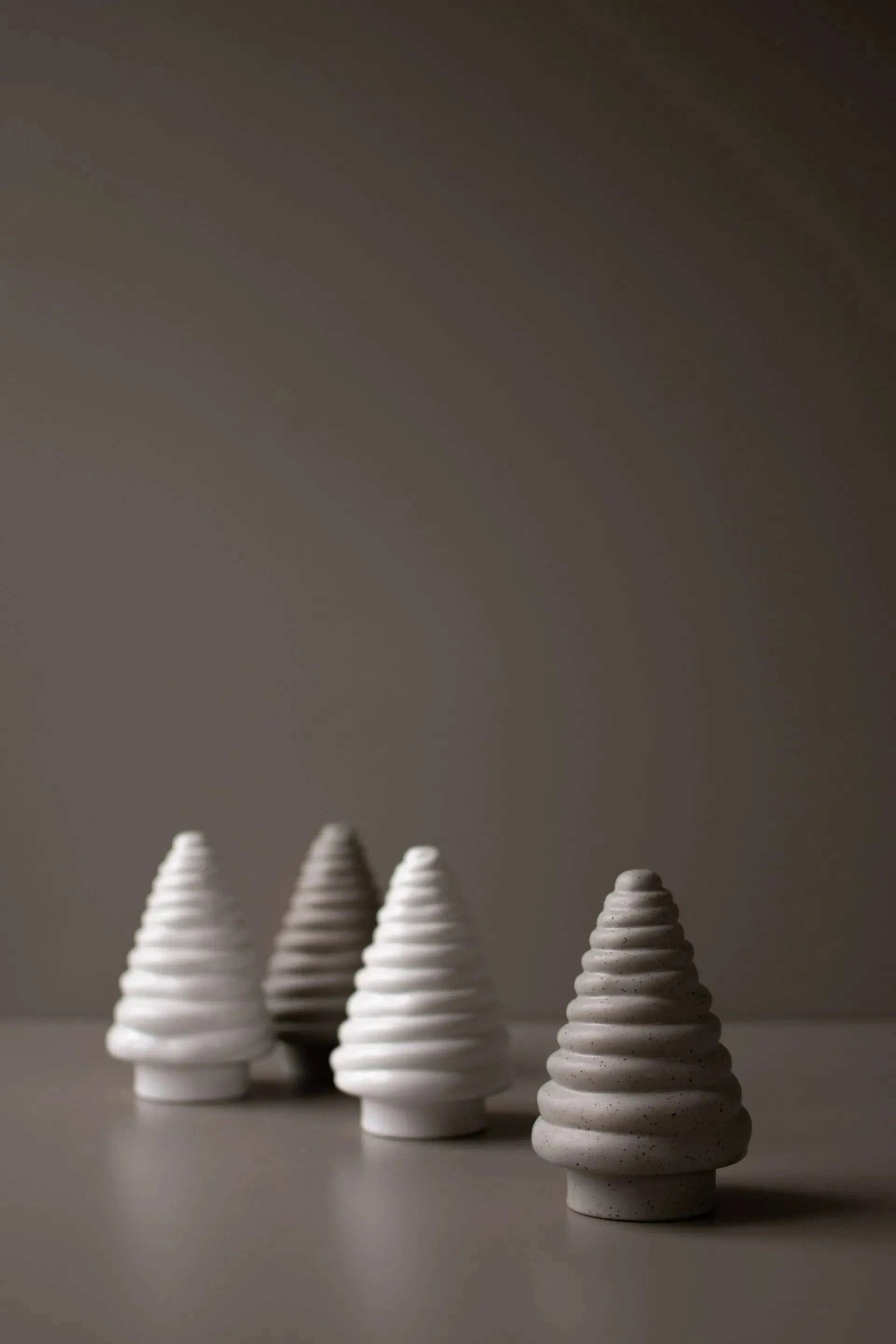 Curl tree dekorationsjuletræ 13 cm, Shiny white DBKD