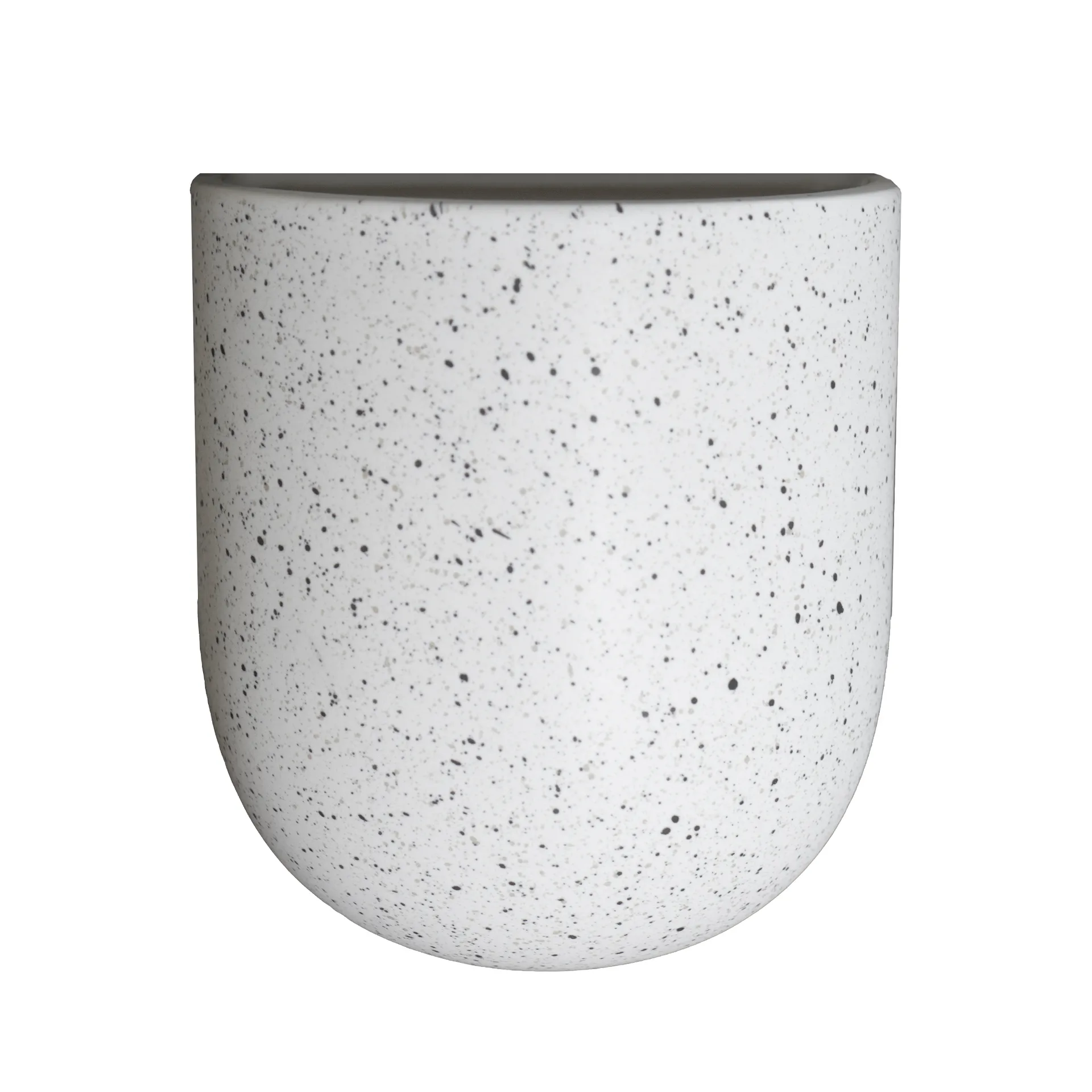 Cut væghængt krukke white dot, Large DBKD