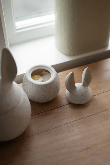 DBKD Eating rabbit skål lille - White dot - DBKD