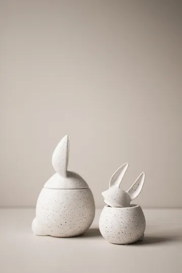 DBKD Eating rabbit skål lille - White dot - DBKD