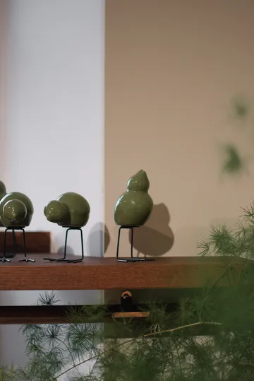 DBKD Swedish Birds påskedekoration 2-pak - Shiny green - DBKD