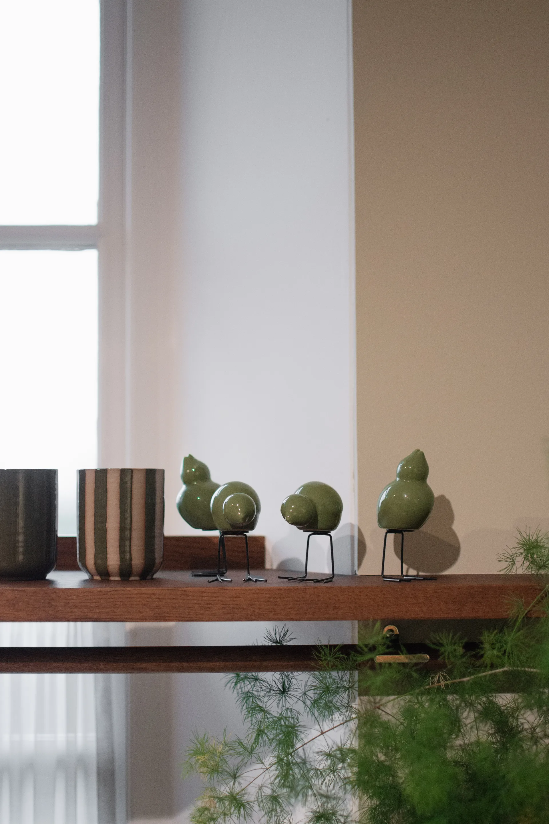 DBKD Swedish Birds påskedekoration 2-pak, Shiny green DBKD